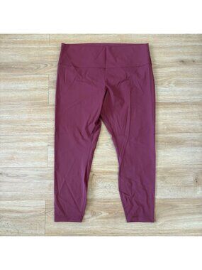 Lululemon Athletic Wunder Under HR Yoga Pants Tight 25” Mulled Wine Size 18